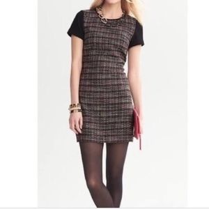 Banana Republic Pink Tweed Shift Dress